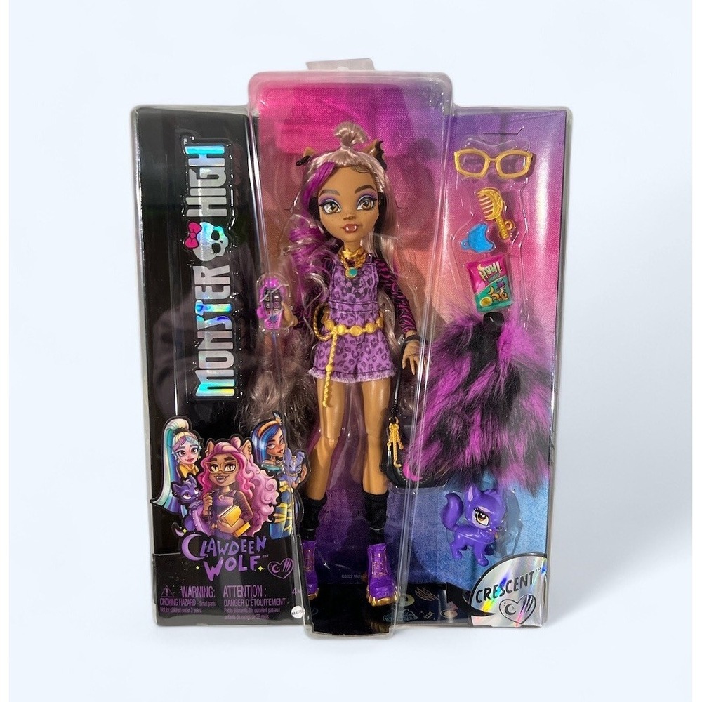 MONSTER HIGH CLAWDEEN WOLF G3 WITH CRESCENT NEW SEALED BOX